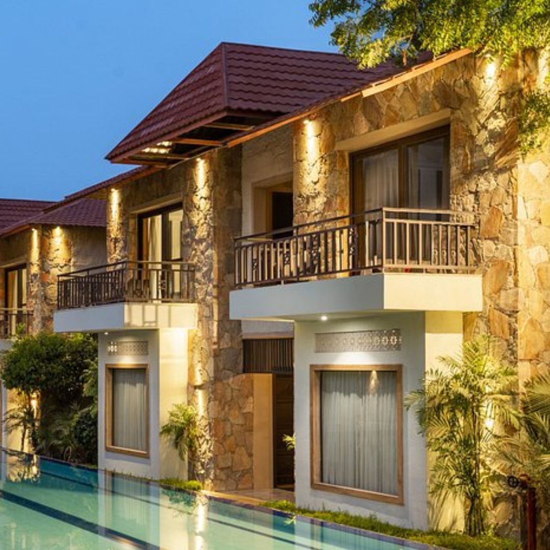 Anandvan Riverside Retreat Aerial View