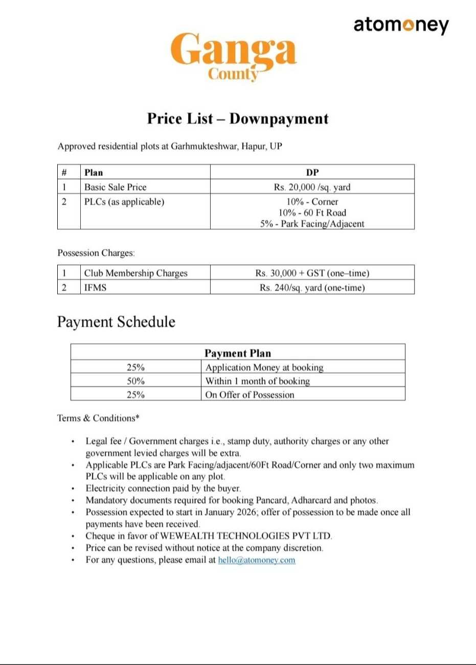 3BHK Price List